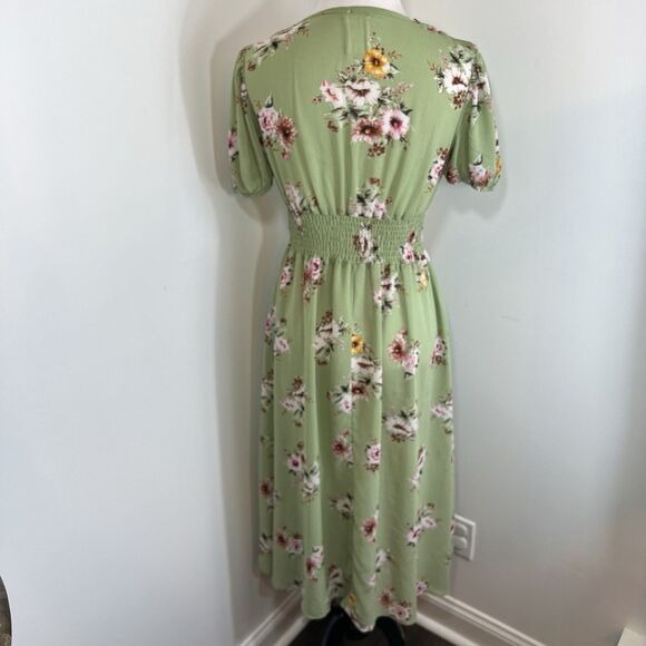 Haute Project Floral Maxi Duster Blouse Beach Coverup Dress Size S - Picture 2 of 10